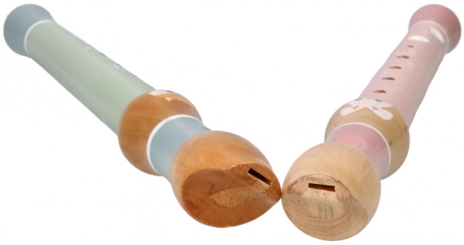 Flauto di legno con volpe