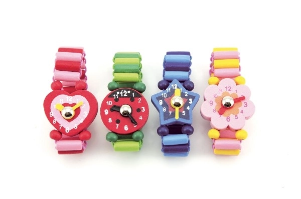 Orologio in legno per bambini con supporto