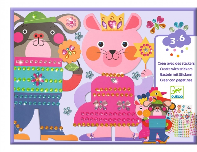 Set creativo con gemme Animali di Djeco
