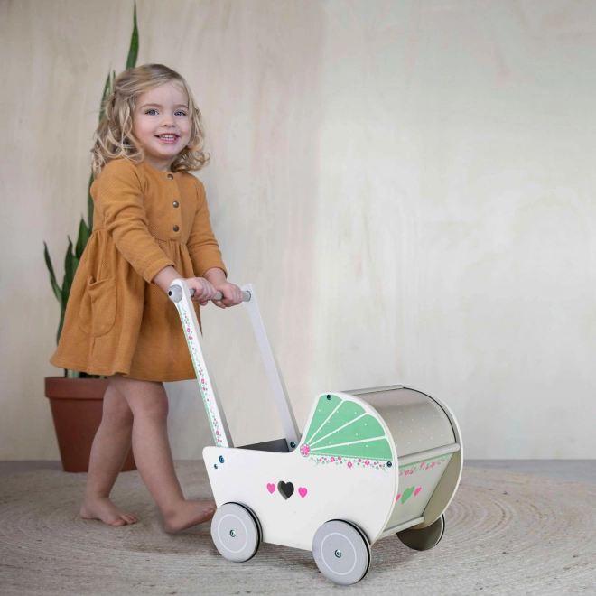 Passeggino in legno per bambole Ecotoys