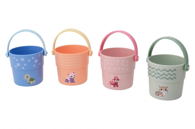 Bicchieri impilabili Jouéco in colori pastello