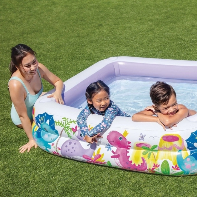 Piscina gonfiabile con baldacchino per bambini INTEX dino
