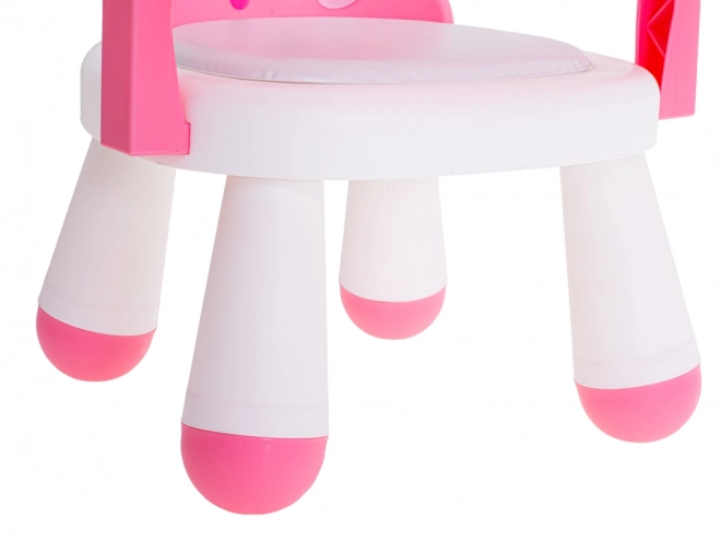 Seggiolone tavolo per pasti e giochi rosa