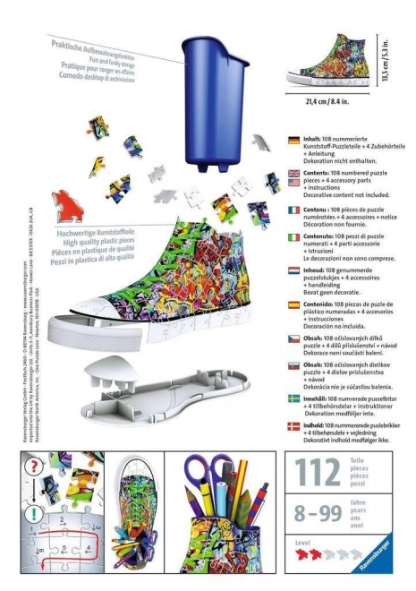 Puzzle 3D Ravensburger Sneaker Graffiti