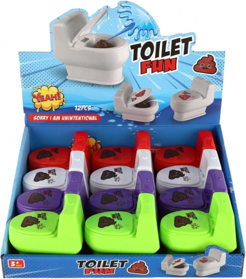 Giocattolo spruzzante divertente a forma di WC - 4 varianti di colore