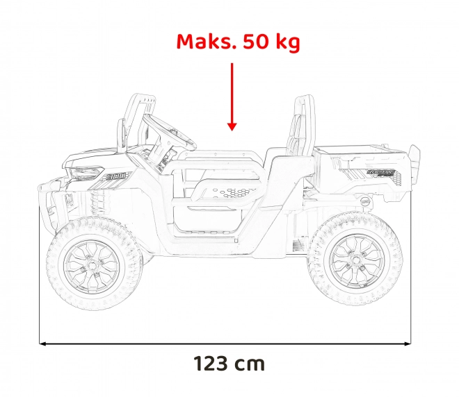 Auto Pick-Up Speed 900 pro bambini Rosso + trazione 4x4 + pompa mobile + vano bagagli + telecomando + pala + LED audio