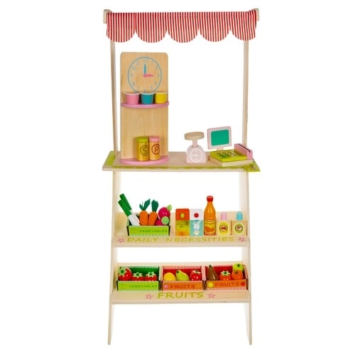 Supermercato per bambini in legno con accessori