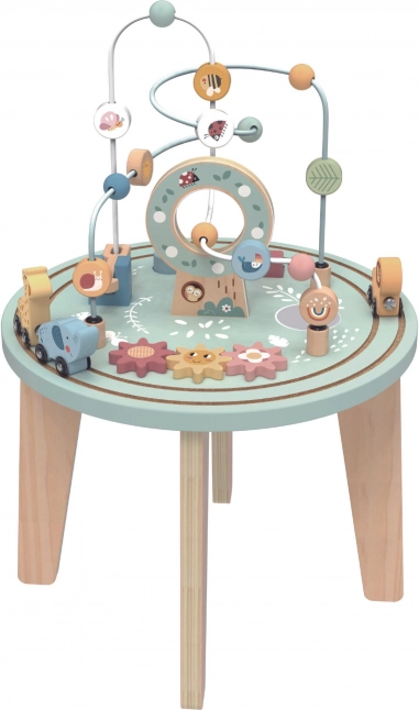 Tavolino attivo montessori in legno TOOKY TOY con circuiti motori