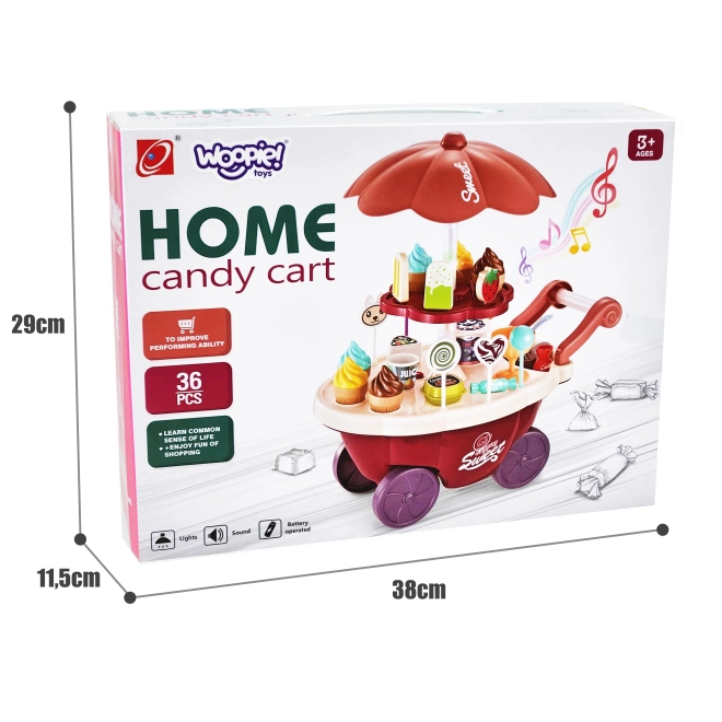 Carrello Woopie con gelati e dolci con melodia e luci
