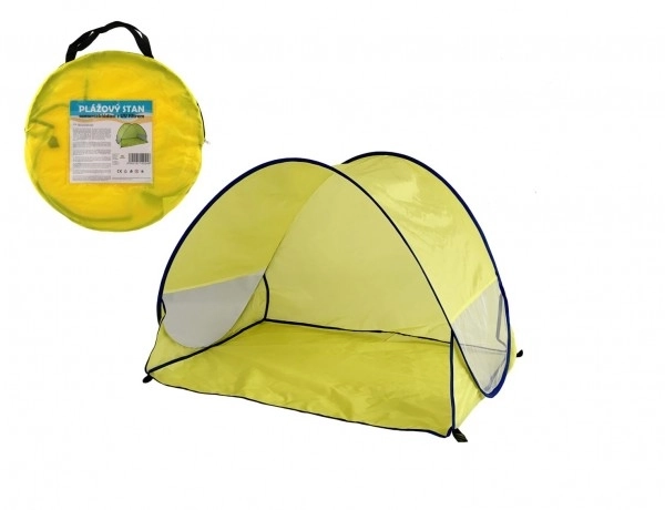 Tenda da spiaggia con filtro UV 100x70x80cm auto-montante in poliestere/metallo blu – Giallo