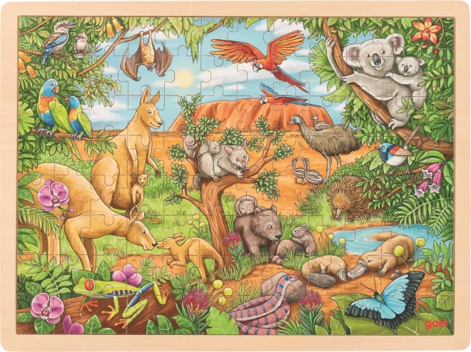 Puzzle in legno Animali australiani 96 pezzi