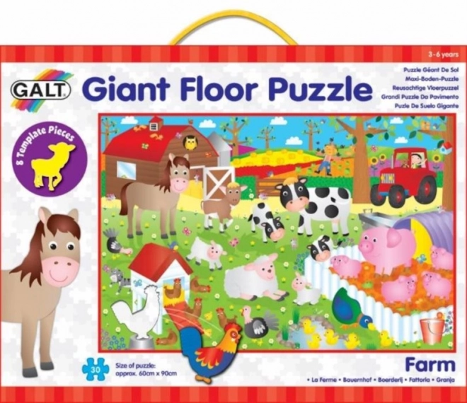 Puzzle gigante da pavimento Fattoria 30 pezzi