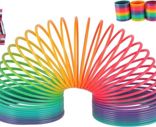 Spirale giocattolo di plastica arcobaleno