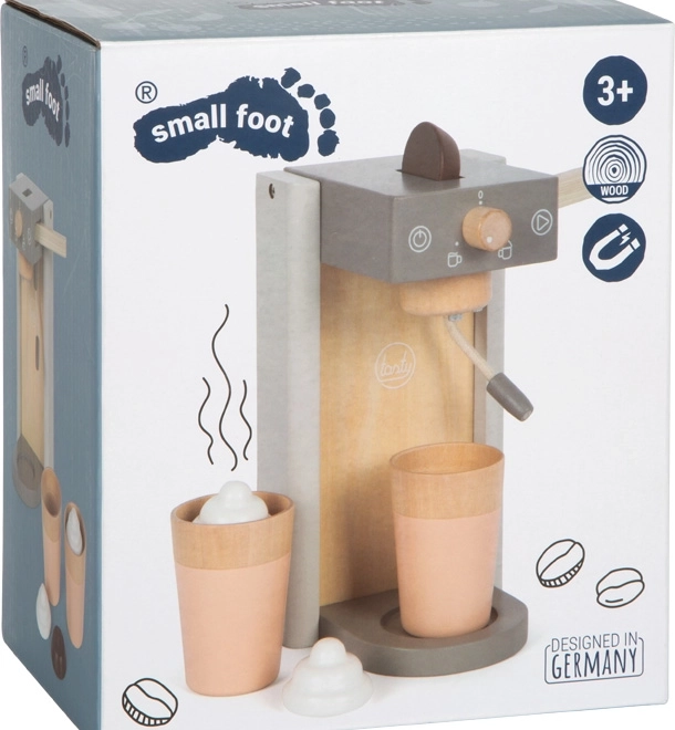 Macchina da caffè in legno Small Foot con accessori Tasty grigio