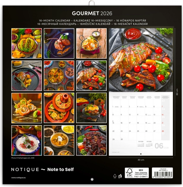 Calendario per appunti Gourmet 2026