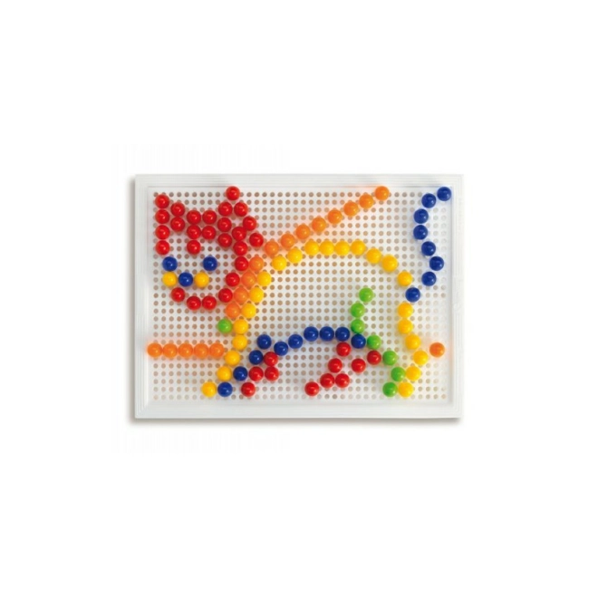 Mosaico creativo con 150 pioli colorati