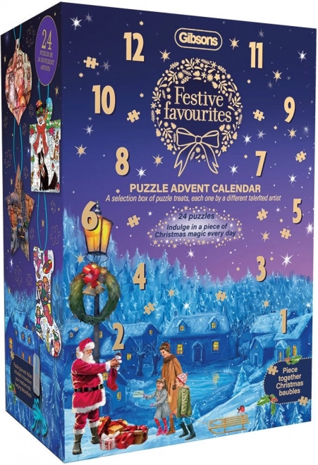 calendario dell'avvento puzzle natalizio Gibsons