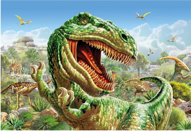 Puzzle Battaglia dei Dinosauri 2x48 Pezzi