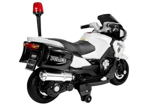 Moto elettrico per bambini Police bianco