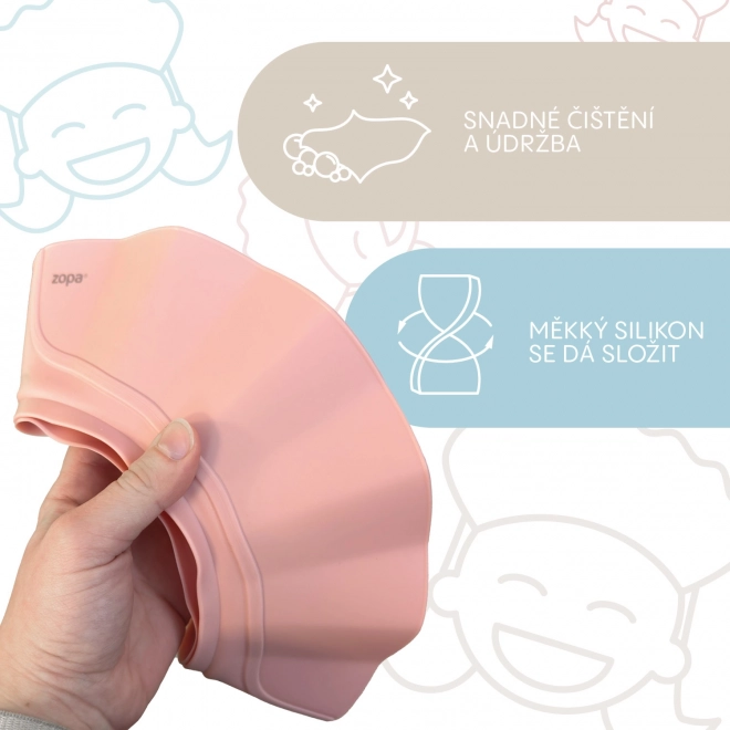 Visiera da bagno in silicone, rosa