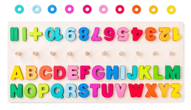 Lettere e numeri in colori vivaci