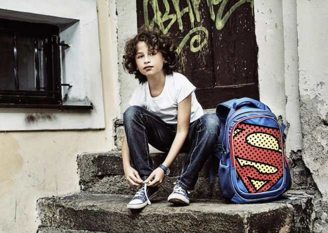 Zaino scolastico Superman con mantella