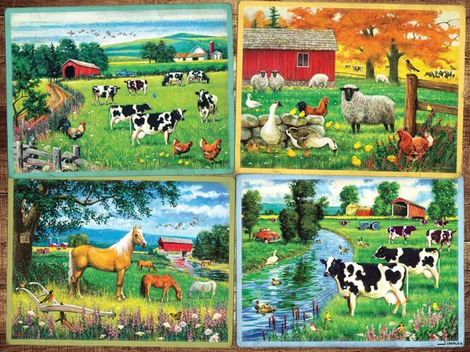 Motivo pieno di serenità rurale