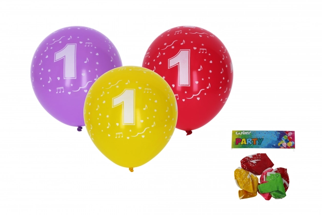 Palloncini Gonfiabili 30cm - Set di 5 Pezzi con Numero 1