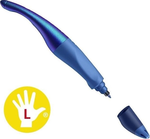 Penna ergonomica per mancini STABILO EASYoriginal - Blu olografico