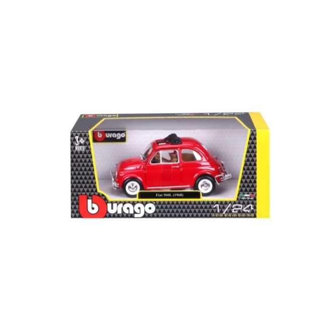 Modellino Fiat 500L (1968) rosso in scala 1:24