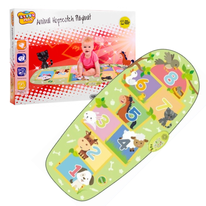 Tappeto Gioco Campana Interattivo per Bambini 3+ in Blu con Suoni di 8 Animali – verde