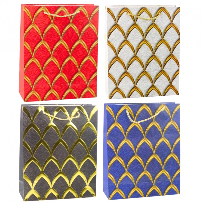 Elegante borsa regalo con decorazioni dorate