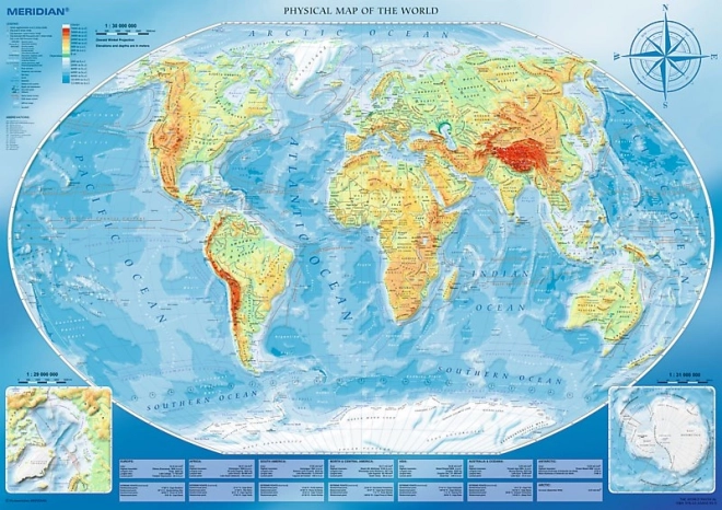 Puzzle 4000 pezzi - Grande mappa fisica del mondo
