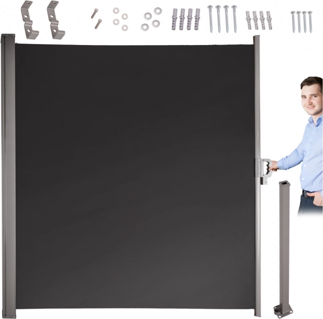 Tenda laterale grigia 180 x 400 cm