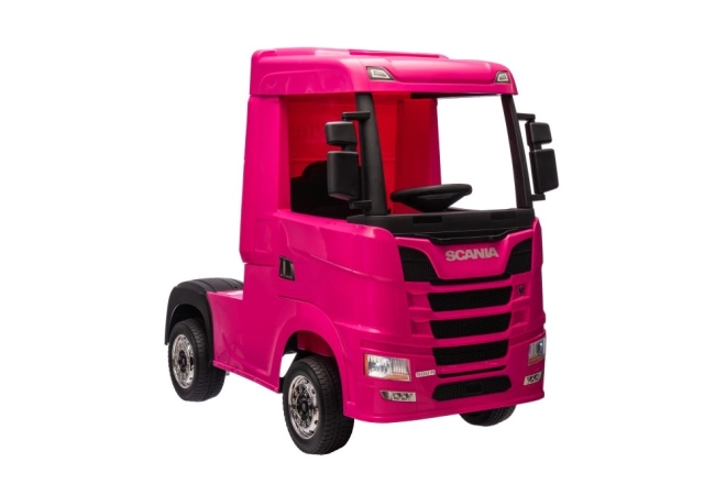 Auto elettrico Scania rosa 4x4