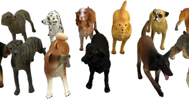 Cane di plastica interattivo 12 pezzi in confezione