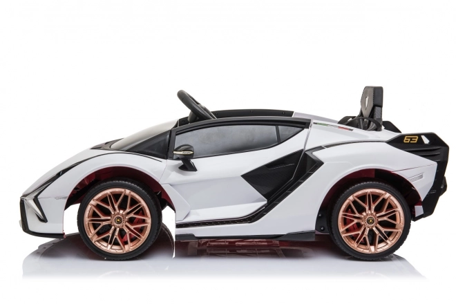 Lamborghini SIAN auto per bambini a batteria con telecomando – Bianco