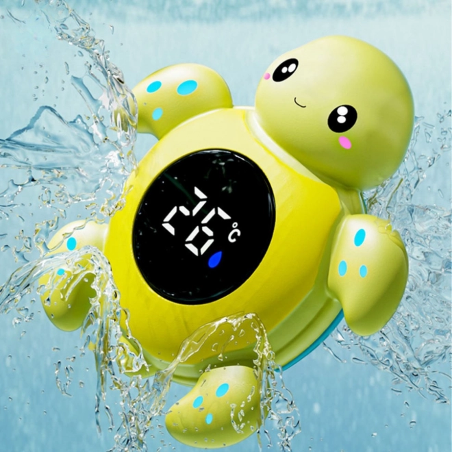 Termometro da bagno per bambini a forma di tartaruga 2 in 1 per la misurazione della temperatura dell'acqua e della stanza