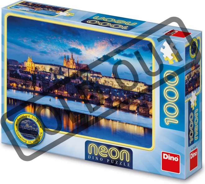 Puzzle neon Pražský Hrad 1000 pezzi