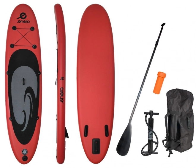 Paddleboard gonfiabile rosso e nero 320x76x15