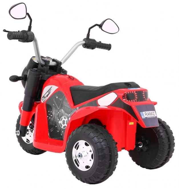 Mini moto a batteria per bambini rosso con suoni e luci LED