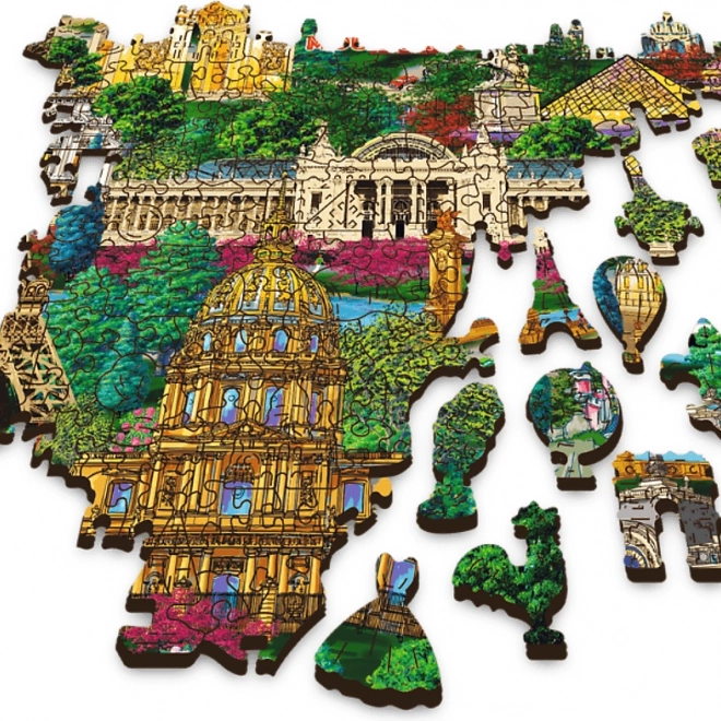 Puzzle in legno Luoghi famosi della Francia 1000 pezzi