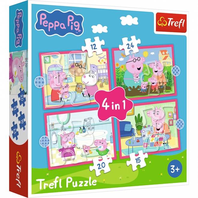 Puzzle 4 in 1 Peppa ama le avventure