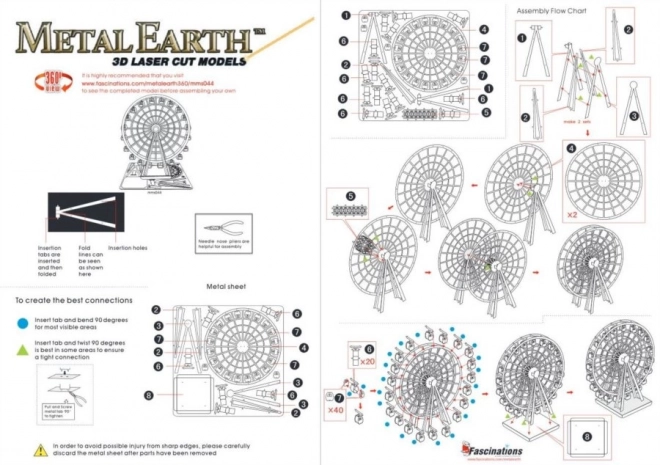 Puzzle 3D ruota panoramica METAL EARTH