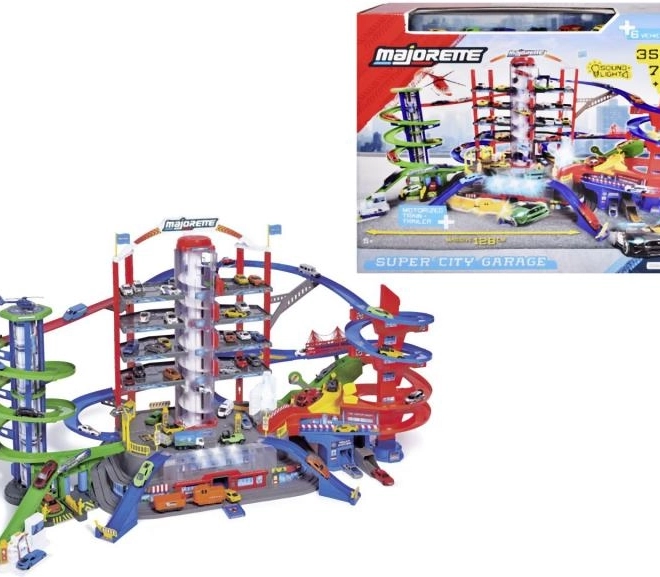 Garage Super City con macchinine e treno