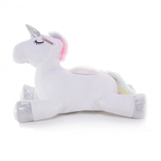 Unicorno di peluche con proiettore