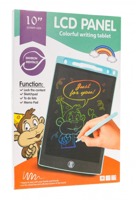 Tablet da Disegno 10'' per Bambini Rosso con Penna LCD e Disegni a Colori