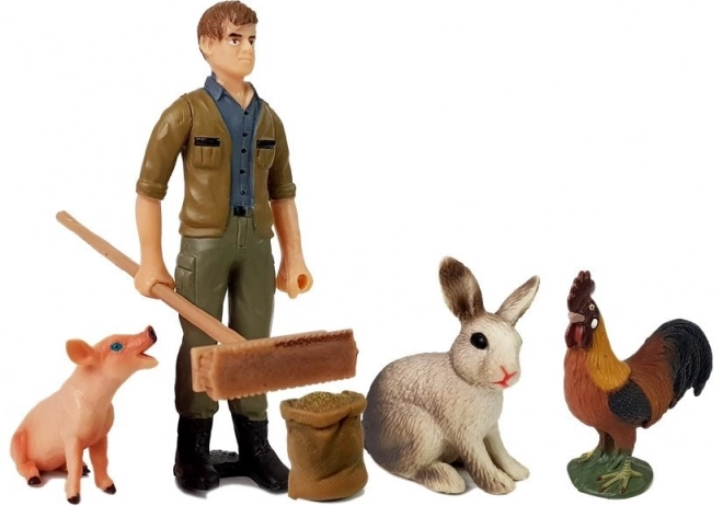 Set di figure Fattoria: Animali domestici e contadino