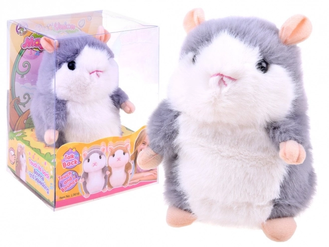 Chomik interattivo parlante peluche – grigio