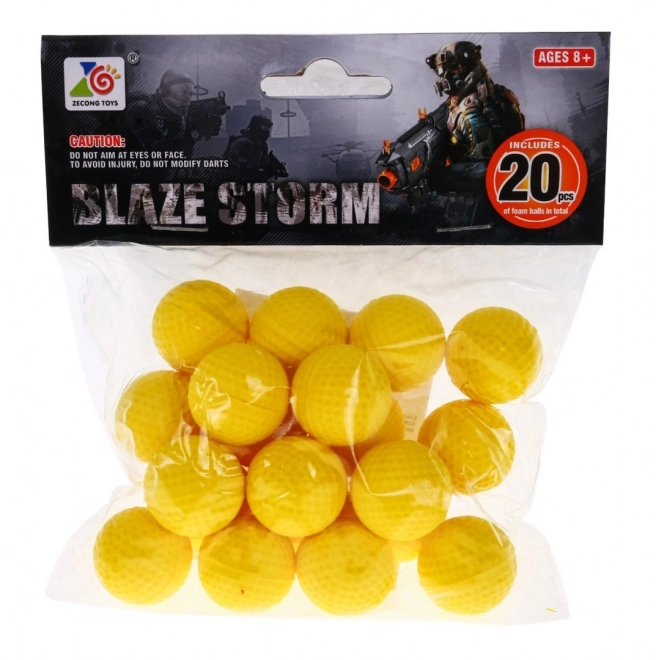 Set di 20 palline in schiuma per pistole Blaze Storm per bambini 8+